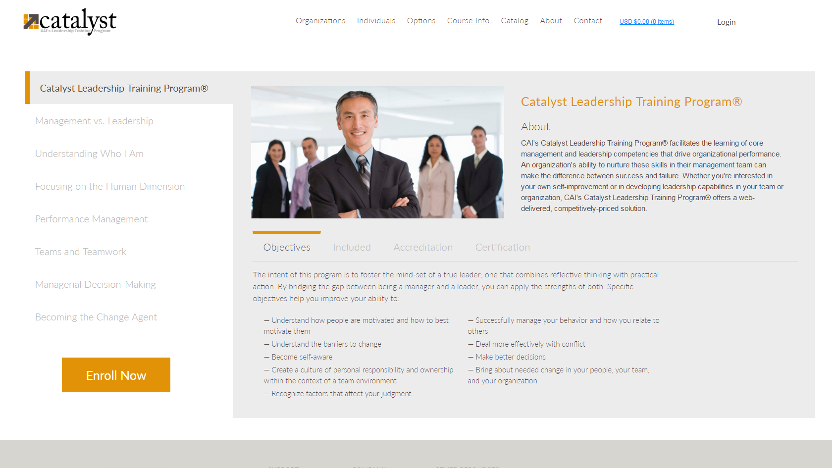 Course Info Page Capture