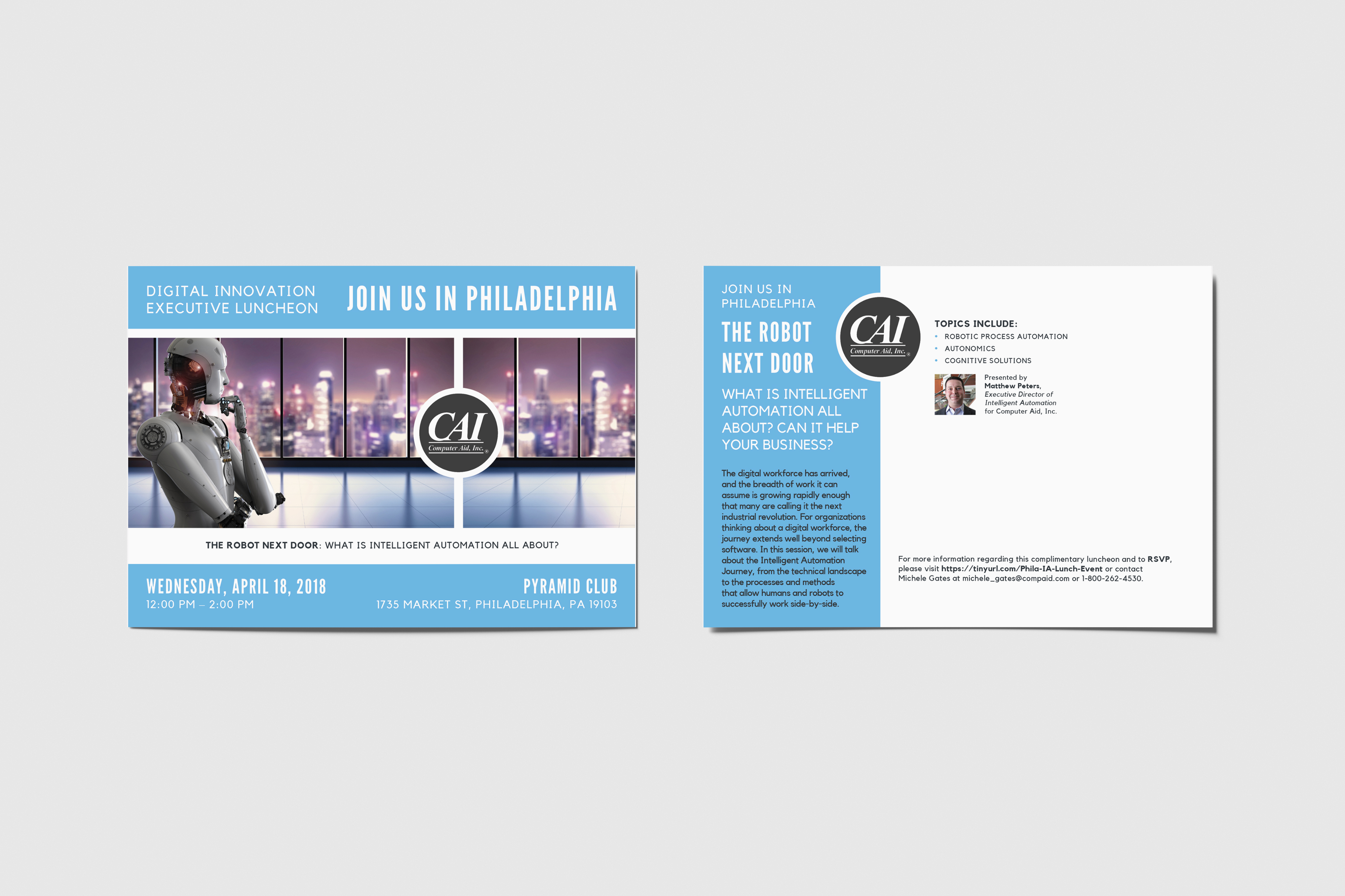 Digital Innovation Speaking Event Postcard