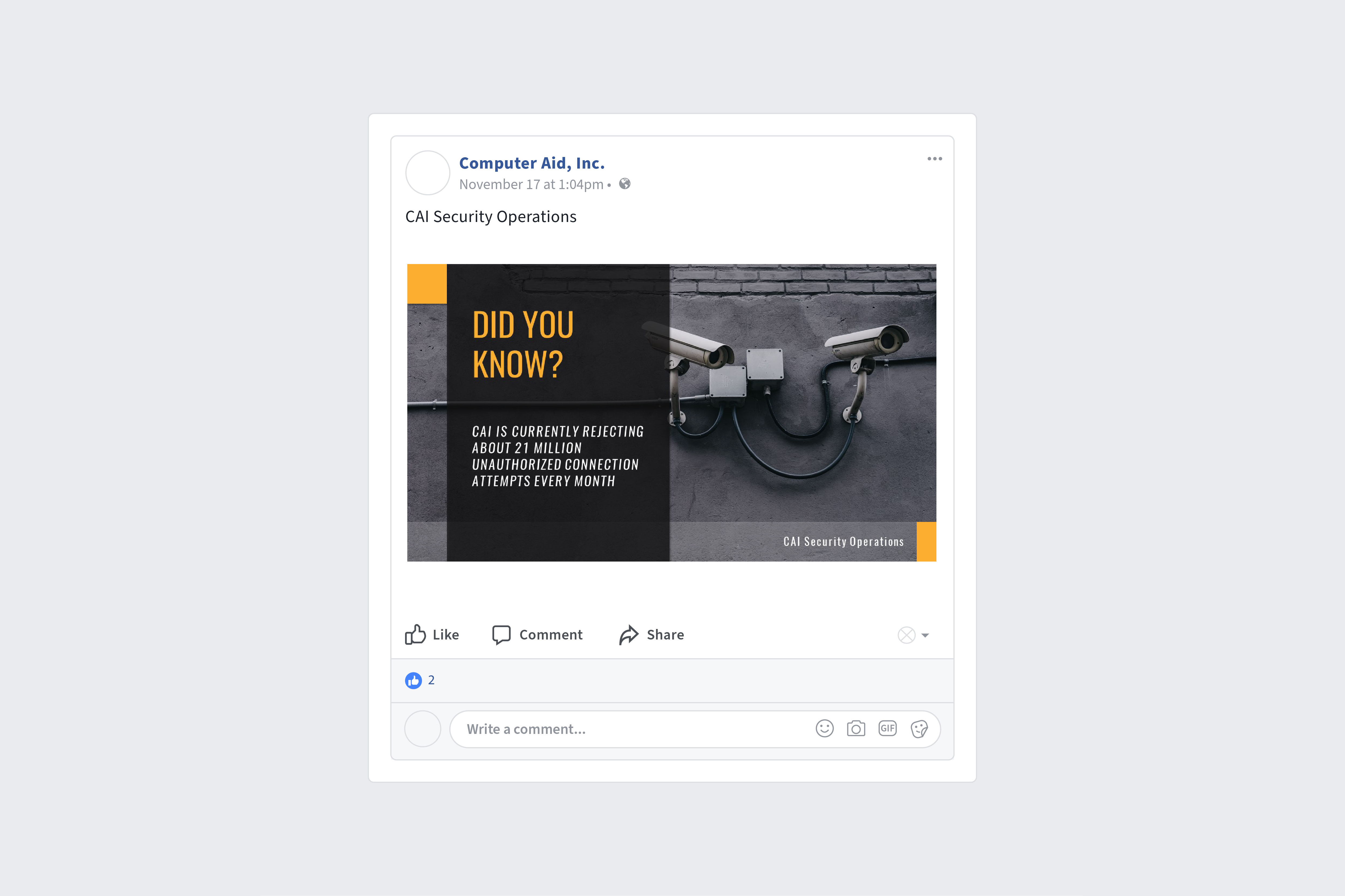 Social Post from CAI Security Operations